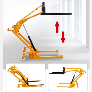 500kg Curved Arm Elevated <strong>Stacker</strong> Folding Mini Electric <strong>Stacker</strong> - Product Image 6