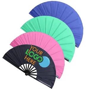 Tùy Chỉnh 33Cm Cá Nhân Lớn Đầy Màu Sắc Nhựa Gấp Tay Fan Hâm Mộ Kung Fu Rave Clack Người Hâm Mộ Cho Người Đàn Ông/Phụ Nữ Lễ Hội Khiêu Vũ Quà Tặng - Product Image 6