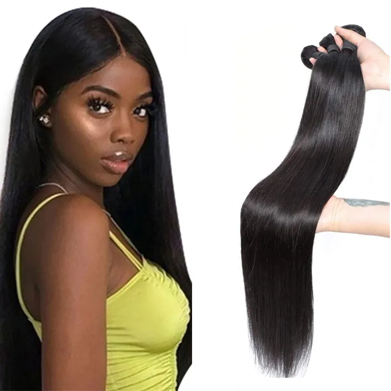 Boa qualidade barato brasileiro extensões de cabelo fornecedor, 100% real cabelo humano feixes virgem cutícula alinhada cabelo weave feixes