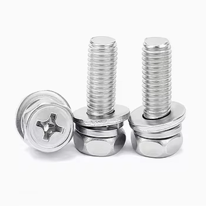M5 M6 M8 M10ステンレス鋼304トリプルコンビネーションスクリュー外側六角形フラットヘッドメトリック測定システム付き - Product Image 4