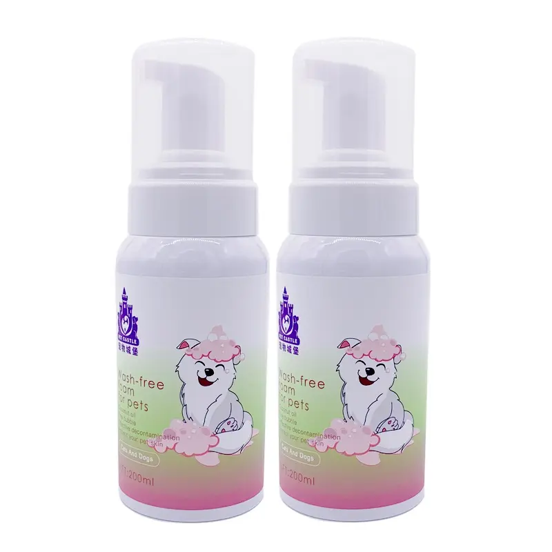 Available Paraben Free Waterless Pet Shampoo Handy Foaming For Dogs Cats