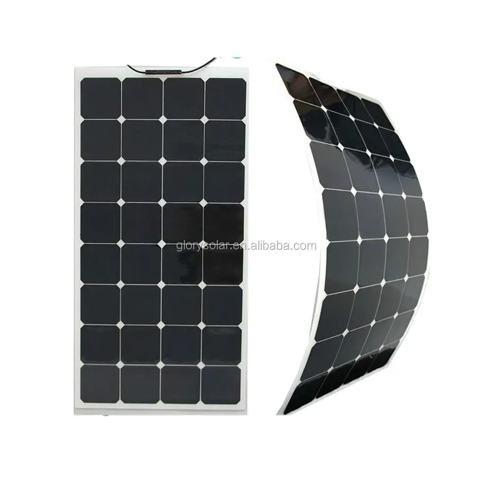 Glory Solar Europa Magazijn 100W 200W 250W 300W Watt Aangepast Flexibel Fotovoltaïsch Zonnepaneel Voor Autodak En Boot