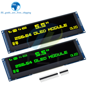 TZT 5.5 pollici OLED Display LCD colore verde/giallo 256x64 Drive SSD1322 interfaccia SPI/porta parallela a 8 bit per Arduino UNO R3