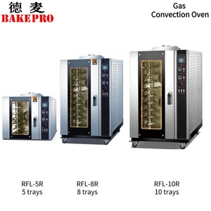 Bakepro RFL-5Rバゲットパン生産ラインGAS対流式ベーキングオーブン商用電気対流式ベーカリーオーブン蒸気付き