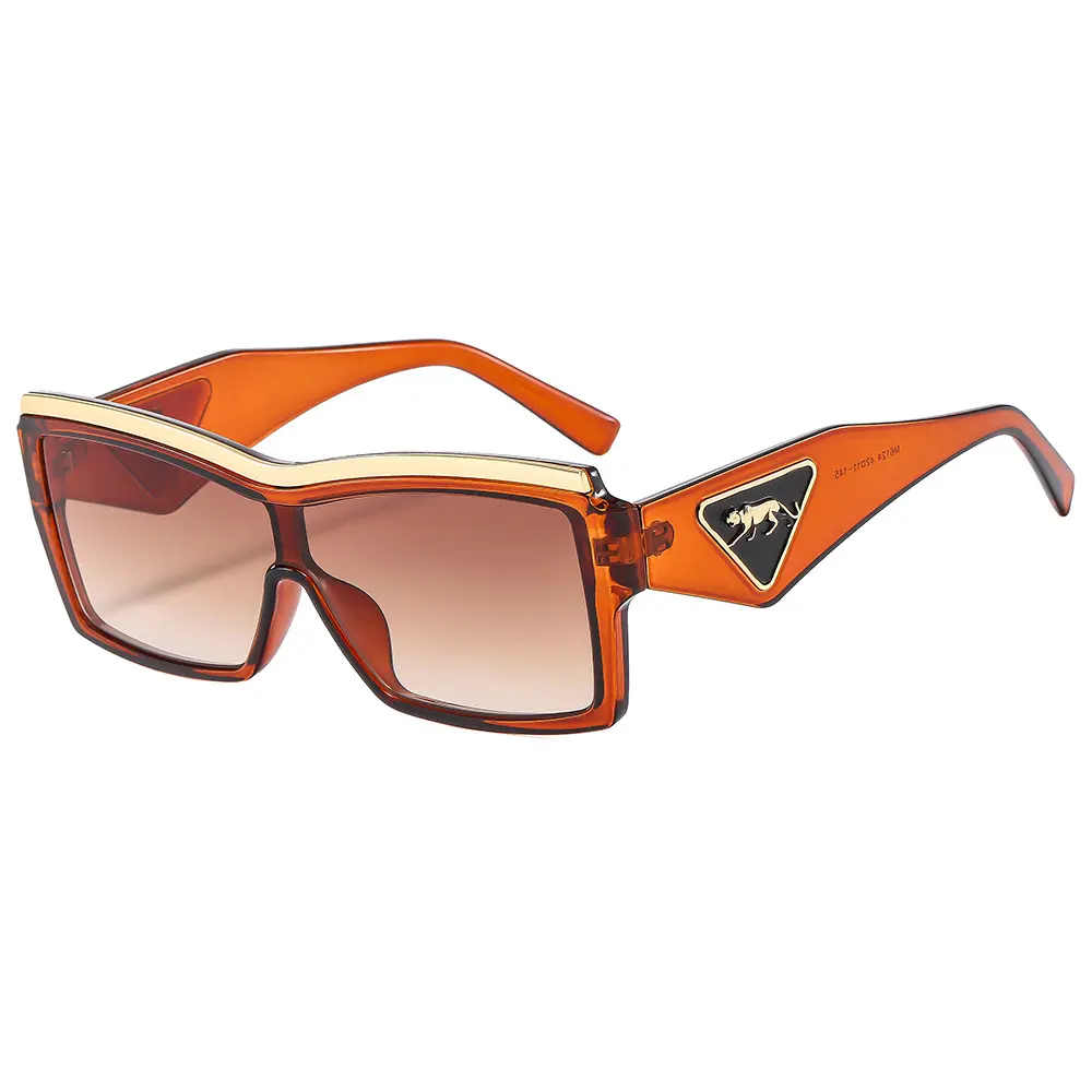 FANXUN6124 원피스 패션 남성과 여성을위한 크로스 보더 선글라스 치타 장식 눈썹 안경 UV400 광학 렌즈