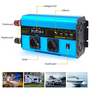 Alta eficiencia DC 24V a AC 230V 1600W fuera de la red Pantalla LCD Control remoto Logo Inversor de onda sinusoidal pura para sistema de energía - Product Image 6