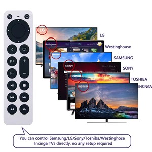 App TV 4K/ Gen 1 2 3 4/ HD A2169 A1842 A1625 A1427 A1469用の新しいIRユニバーサルリモコン交換用フィット (TVコントロール付き) - Product Image 4