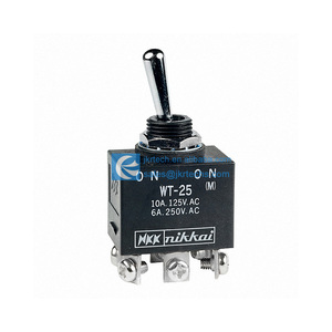 Professional Electronic Components Supplier WT25T Standard Round Toggle <strong>Switch</strong> DPDT On-Mom Panel Mount WT2-5T Screw Terminal - Product Image 1