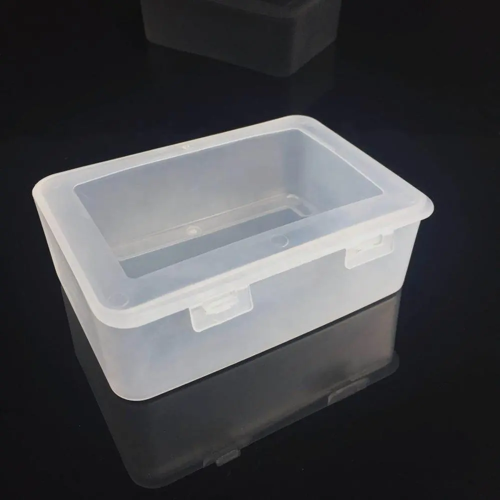 Saklama kutuları PP plastik aracı İşlevli ambalaj için özelleştirilmiş klasik beyaz büyük plastik kaplar menteşeli kutu 53g/1 adet