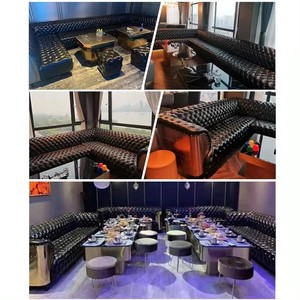 Vintage endüstriyel gece kulübü nargile Bar mobilya seti KTV salonu U şekli çekme düğmesi kanepe - Product Image 4