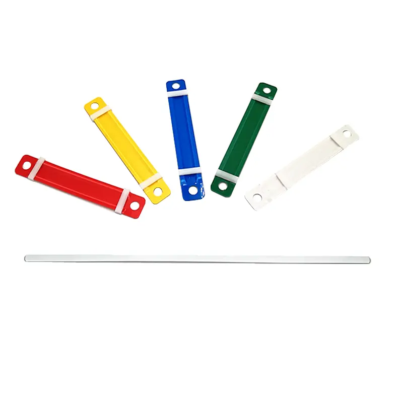 Fournitures de papeterie de bureau de bonne qualité coloré 80mm PVC plastique broche reliure papier fichier 8cm papier papier attache clip