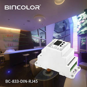 833-DIN DMX декодер 3CH DIN рейка RJ45 DMX декодер для Rgb Светодиодные полосы управления - Product Image 4