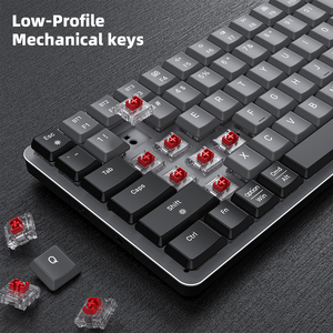 Teclado mecánico RGB inalámbrico 75% Tri-Mode 84 87 teclas Teclado para juegos Aluminio Perfil bajo Interruptor rojo Teclado mecánico - Product Image 4