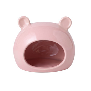 Bán buôn phim hoạt hình gốm Lều tuyết làm mát nơi trú ẩn nhà cho chuột đồng hedgehogs đường tàu lượn Vàng Gấu - Product Image 5