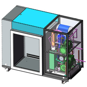 Die intelligente System logik steuerung mit Schalt kasten ist für den wasser gekühlten 20-PS-Gefrier schrank R410a R23 mit zwei Kompressoren ausgelegt - Product Image 5