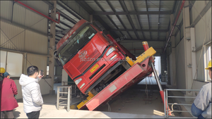 Kunden spezifische hydraulische Entlade plattform 80-150T mit vibrations seitlich kippbarem hydraulischem LKW-Dumper Neuer Zustand - Product Image 3