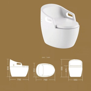 FEIDU akıllı tuvalet otomatik sensör gömme küpeşte tasarımı ile uzaktan kumanda S/p-tuzak drenaj akıllı bide - Product Image 6
