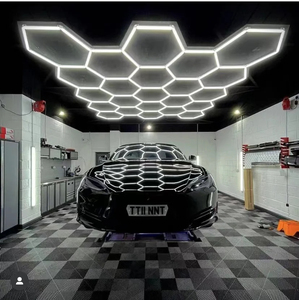 Moderne <span class=keywords><strong>LED</strong></span>-Garagen leuchte High Lumen 6500K Garagen leuchten Decke Auto waschanlage Barbershop Sechseckiges <span class=keywords><strong>LED</strong></span>-Licht