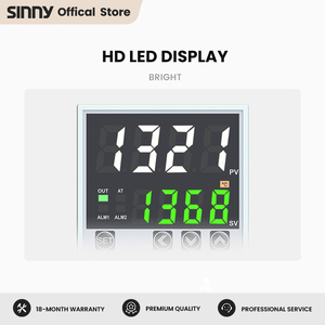 Controlador de temperatura de termostato LED PID digital con función RS485, salida de relé/SSR de 96*96, luz blanca Sinny, para horno - Product Image 4