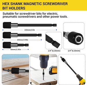 Flexible Drill Bit Extension Set 105Degree Right Angle Drill Attachment <strong>Rotatable</strong> Joint <strong>Socket</strong> 1/4 3/8 1/2 in Hex <strong>Socket</strong> <strong>Adapter</strong> - Product Image 5