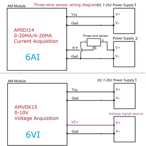 Entrada 6VI/4DI/4DO 0-10V/Módulo de entrada y salida digital/Comunicación RS485 MODBUS RTU AMVDK15 ELETECHSUP - Product Image 3