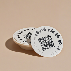 Digitaldruck variable Daten QR-Code Barcode Seriennummer einzigartige Vinyl selbst klebende Verpackung wasserdichte Etiketten aufkleber - Product Image 2