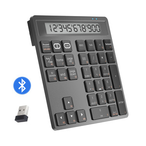 Multi-function ABS 34keys Numpad 2 in 1 <strong>bluetooth</strong> 2.4G Wireless <strong>Numeric</strong> <strong>Keypad</strong> Number <strong>Keyboard</strong> <strong>Numeric</strong> <strong>Keyboard</strong> with Calculator - Product Image 1