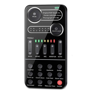 New Sell Portable K9 Sound Card Mini Voice Changer K Song Recording Game Live Broadcast Mobile Computer Sound Cards Set - Product Image 1