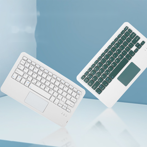 Teclado azul inalámbrico recargable universal duradero con panel táctil incorporado para tableta, diseño delgado y portátil - Product Image 2