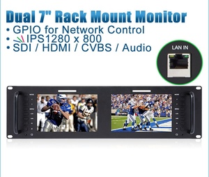 Monitor de cámara de control de pantalla IPS de 3RU Montado en Rack dual de 7 pulgadas 4K HD-MI SDI 1920x1200 (incluida la interfaz de red) - Product Image 5