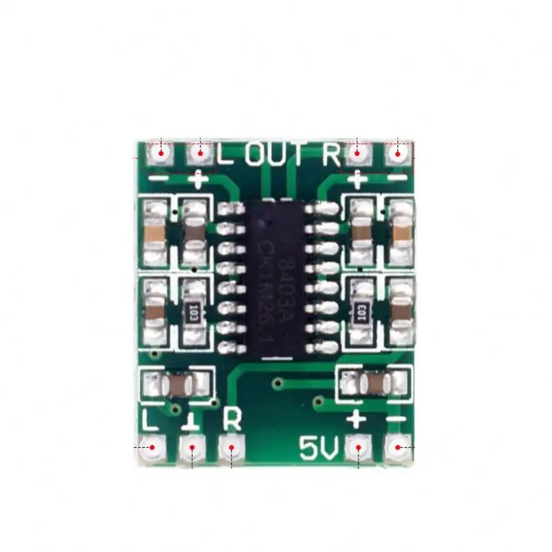 Die digitale Subminiatur-Leistungs verstärker platine 2*3W Klasse D PAM8403 Leistungs verstärker platine 2,5-5V kann über USB mit Strom versorgt werden