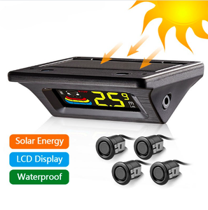Car 4 radar <strong>Sensor</strong> OSD <strong>Display</strong> Solar Charge <strong>LCD</strong> Parking System for Toyota <strong>Reverse</strong> Backup Safe Parking Aid - Product Image 4