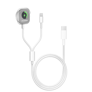 Apple Watchおよび電話用の耐久性のある2-in-1充電器Apple Watchシリーズ9/8/7/6/SE/5/4/3/2/1 iPhone 14/13/12/11用 - Product Image 1