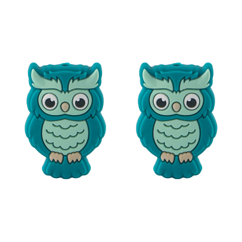 นกฮูกสัตว์โฟกัสลูกปัดเทอร์ควอยซ์