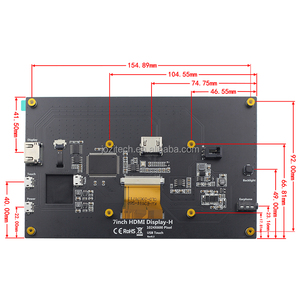 Unterstützung Raspberry Pi 3 Raspberry Pi 4 7 Zoll IPS 1024x600 Multi-Touch-Display 7 Zoll kapazitiver Touchscreen LCD (H) mit 2 Ständer