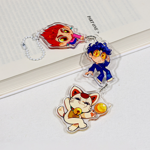 Kpop Thợ Săn Quỷ saja chàng trai phim hoạt hình <span class=keywords><strong>Keychain</strong></span> phong cách Quỷ săn Vòng cổ Túi Chìa Khóa phụ kiện nhựa Keyring keybag Quỷ săn - Product Image 2