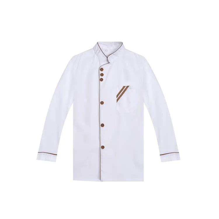 2023 di alta qualità Unisex Chef uniforme bianco Chef cappotti giacche miglior prezzo per ristorante e Bar con LOGO