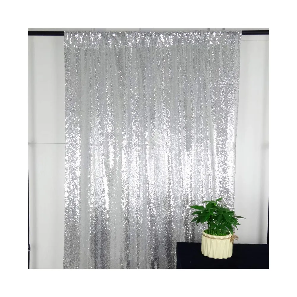 Base de lentejuelas para pared, Fondo de fiesta brillante, de plata, nuevo