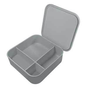 Riutilizzabili 4 scomparti contenitore pranzo per bambini resistente e Bento in Silicone a tenuta stagna con coperchio