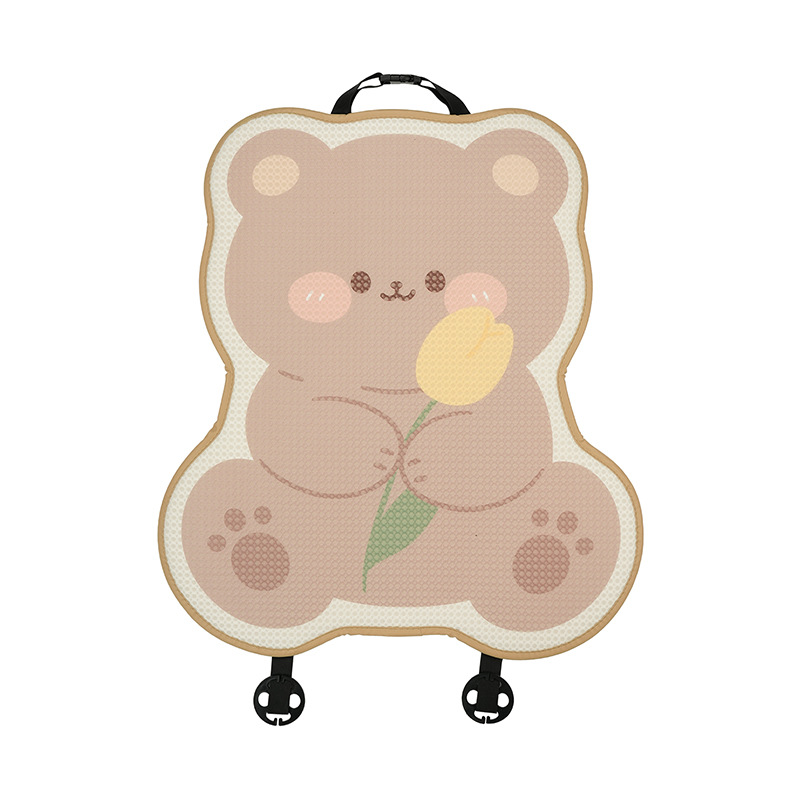 Coussin de siège et dossier en forme d'ours tulipe 3D alvéolé.