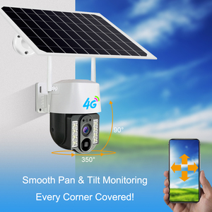 查看更大的图像添加到比较共享4G sim卡IP PTZ WIFI摄像机室外无线闭路电视安全摄像机人工智能跟踪音频 - Product Image 4