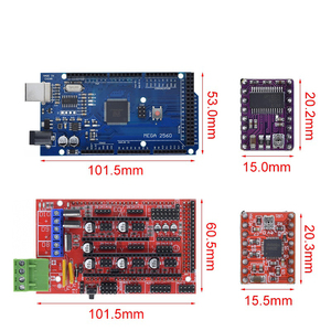 3D-Drucker Mega 2560 R3 RAMPS 1.4 Bedienfeld 5 Stück A4988 oder DRV8825 Schrittmotor antrieb für 3D-Druckerkit für Arduino-Kit - Product Image 2