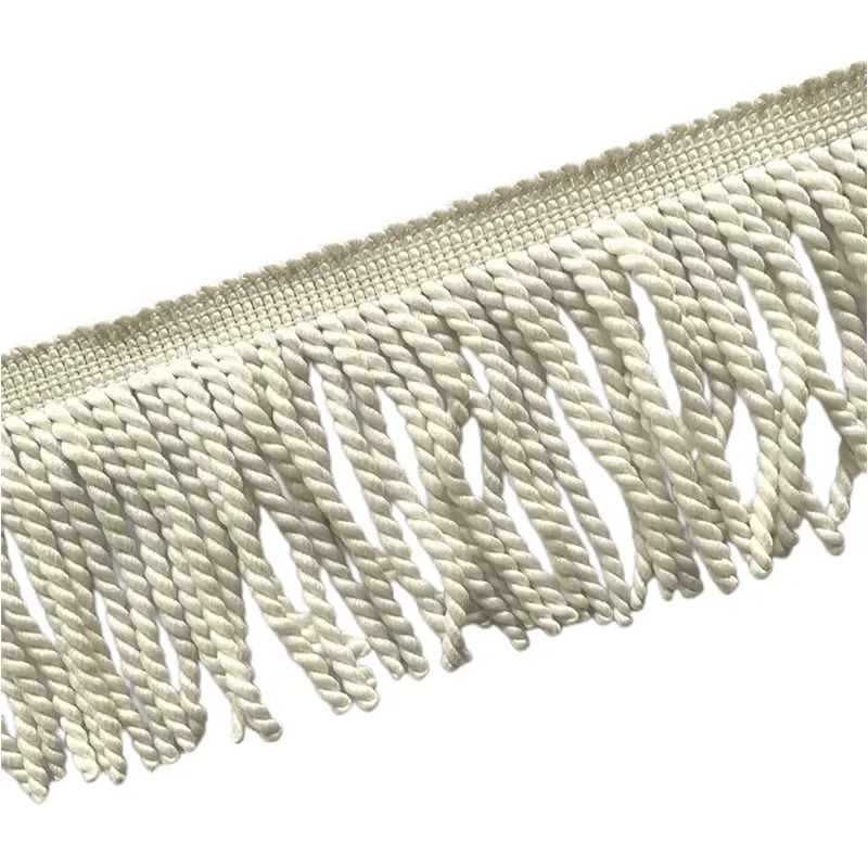 Factory direct hot sales 10cm cotton bullion beach umbrella tassel bullion fringe