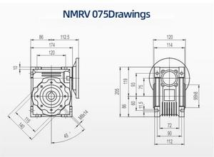 Nmrv 075-90B5 <strong>Ratio</strong> 40 Worm Gear Transmission Gearbox Reducer for Printing Machinery <strong>Input</strong> Hole 24mm,<strong>output</strong> Hole 28mm - Product Image 4