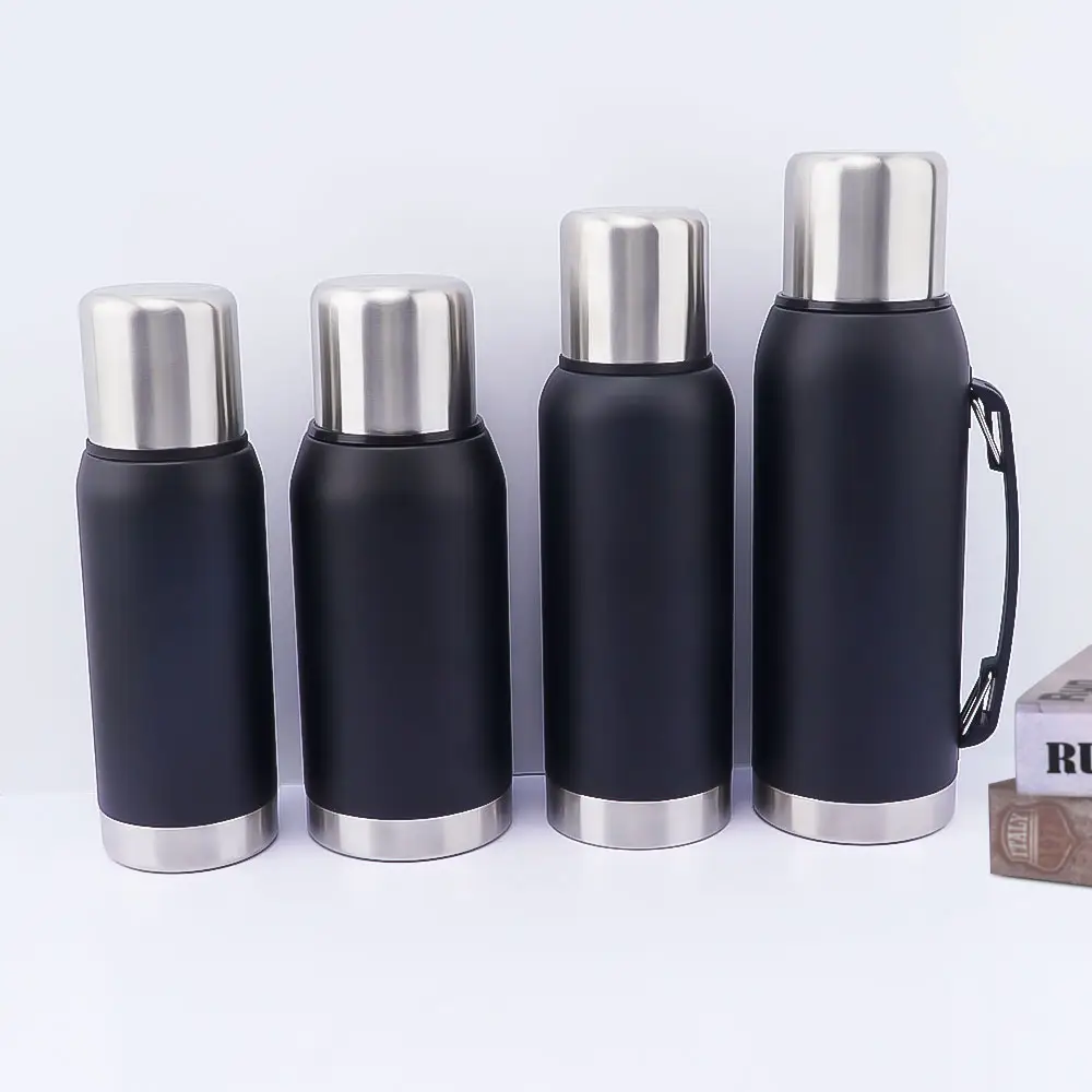 Termo Acero inoksibel 500ml 750ml 1 Litro Media Asa Tapon matyerero Ba Mate Thermos1000 ML termos Stainless Steel terisolasi panas Flask