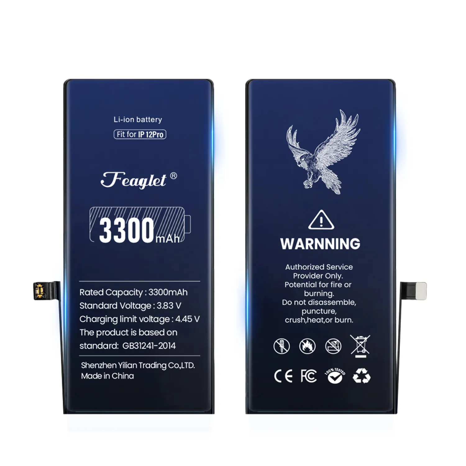 Поставщик Feaglet, оптовая продажа, батарея высокой емкости для мобильного телефона 12 Pro, литиевая батарея 3310 mAh для iPhone 12 Pro, литиевая батарея