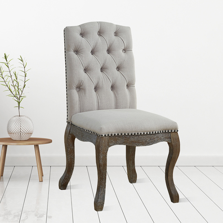Commercial Velvet Cheap Wood Cane Button Armrest Dining Chair