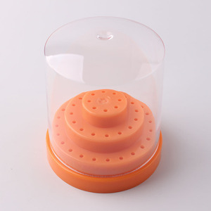 4 colores 48 agujeros Nail Drill Bit Holder Stand Displayer con cubierta acrílica Nail Drill Bit Container Storage Box - Product Image 4