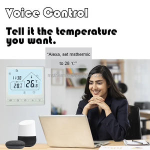 Msthermic環境にやさしい毎週のプログラミング暖房wifiサーモスタットアパート音声制御Tuya電気サーモスタット - Product Image 6