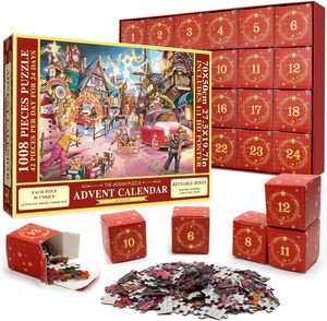 Hot Bán Tùy Chỉnh 24 Ngày Đếm Ngược DIY Giáng Sinh Câu Đố Giấy <span class=keywords><strong>Advent</strong></span> Lịch Cho Trẻ Em Và Người Lớn - Product Image 1